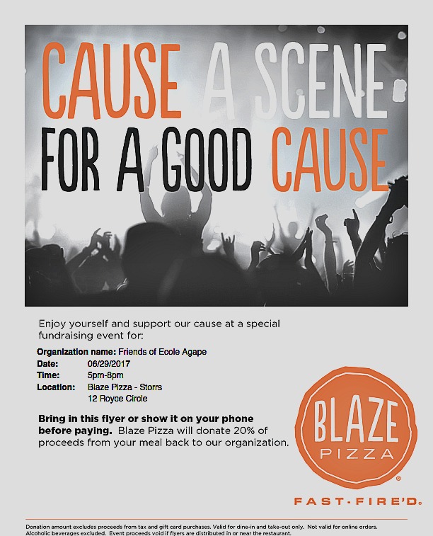 Blaze pizza fundraiser